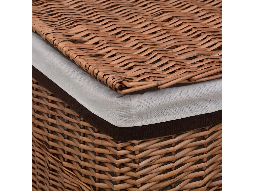 Cesta para la ropa de sauce marrón