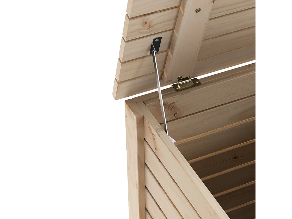 Panier à linge et roulettes RANA 45x45x64 cm bois massif de pin