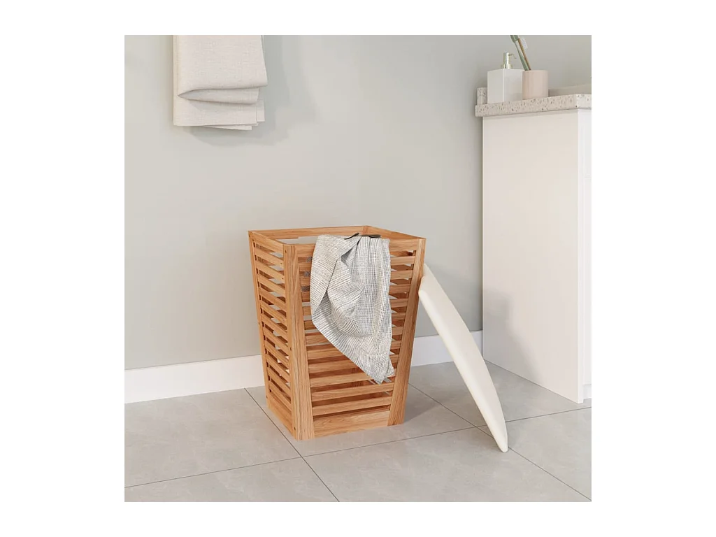 Tabouret de salle de bain 40,5x40,5x56 cm Bois massif de noyer