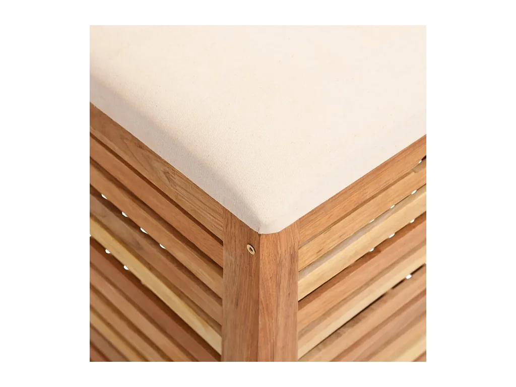 Tabouret de salle de bain 40,5x40,5x56 cm Bois massif de noyer