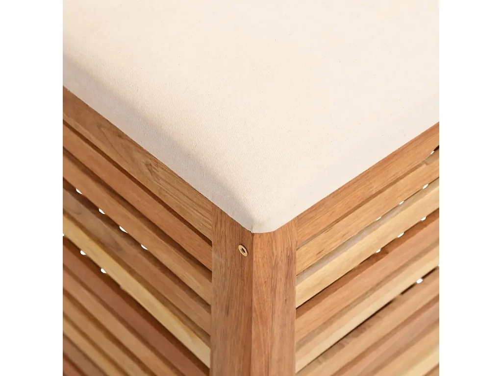 Tabouret de salle de bain 40,5x40,5x56 cm Bois massif de noyer