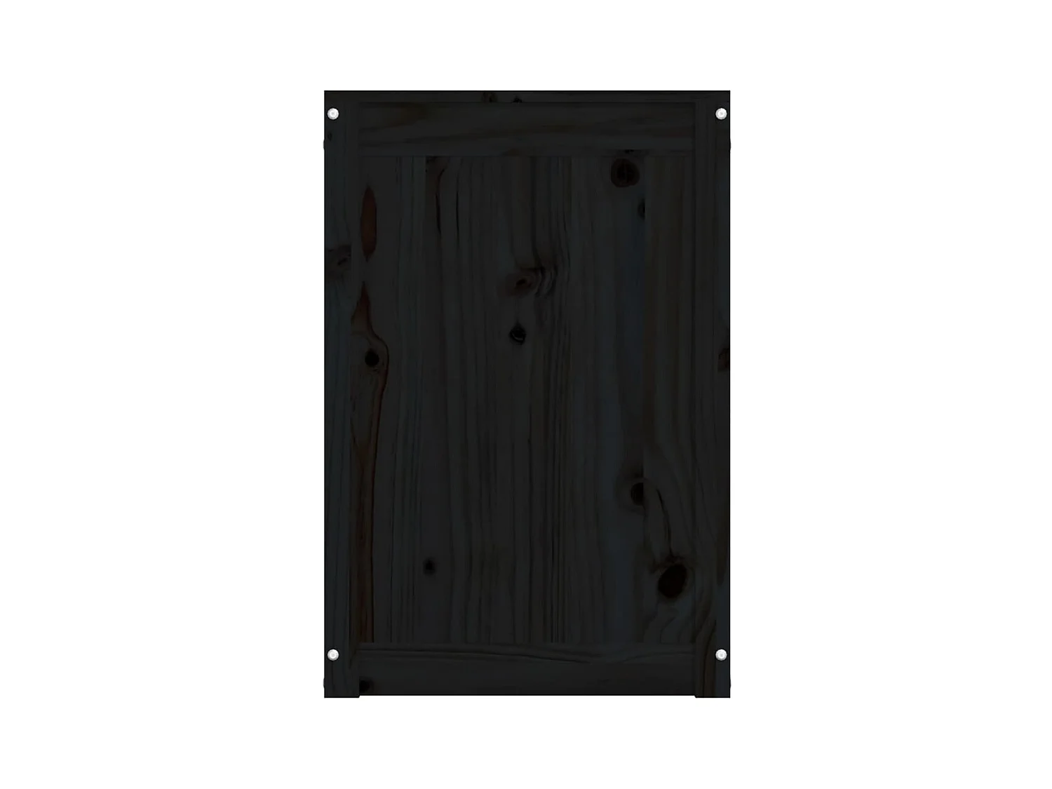 Boîte à linge Noir 88,5x44x66 cm Bois massif de pin