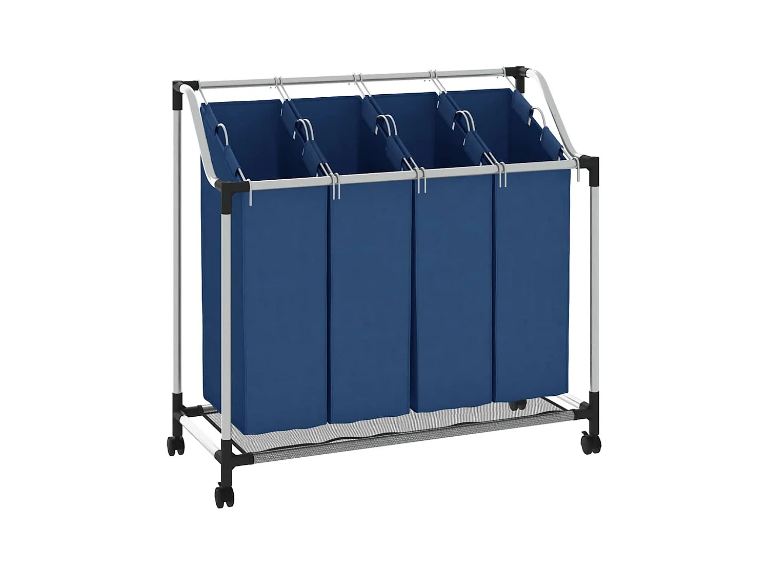 Trieuse à linge avec 4 sacs Bleu Acier