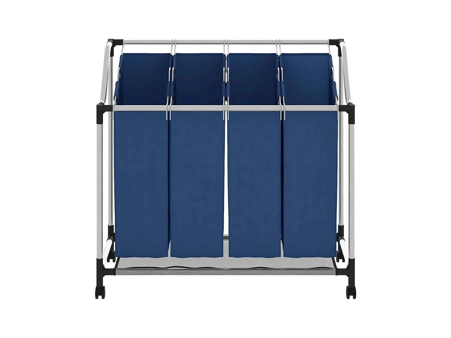 Trieuse à linge avec 4 sacs Bleu Acier