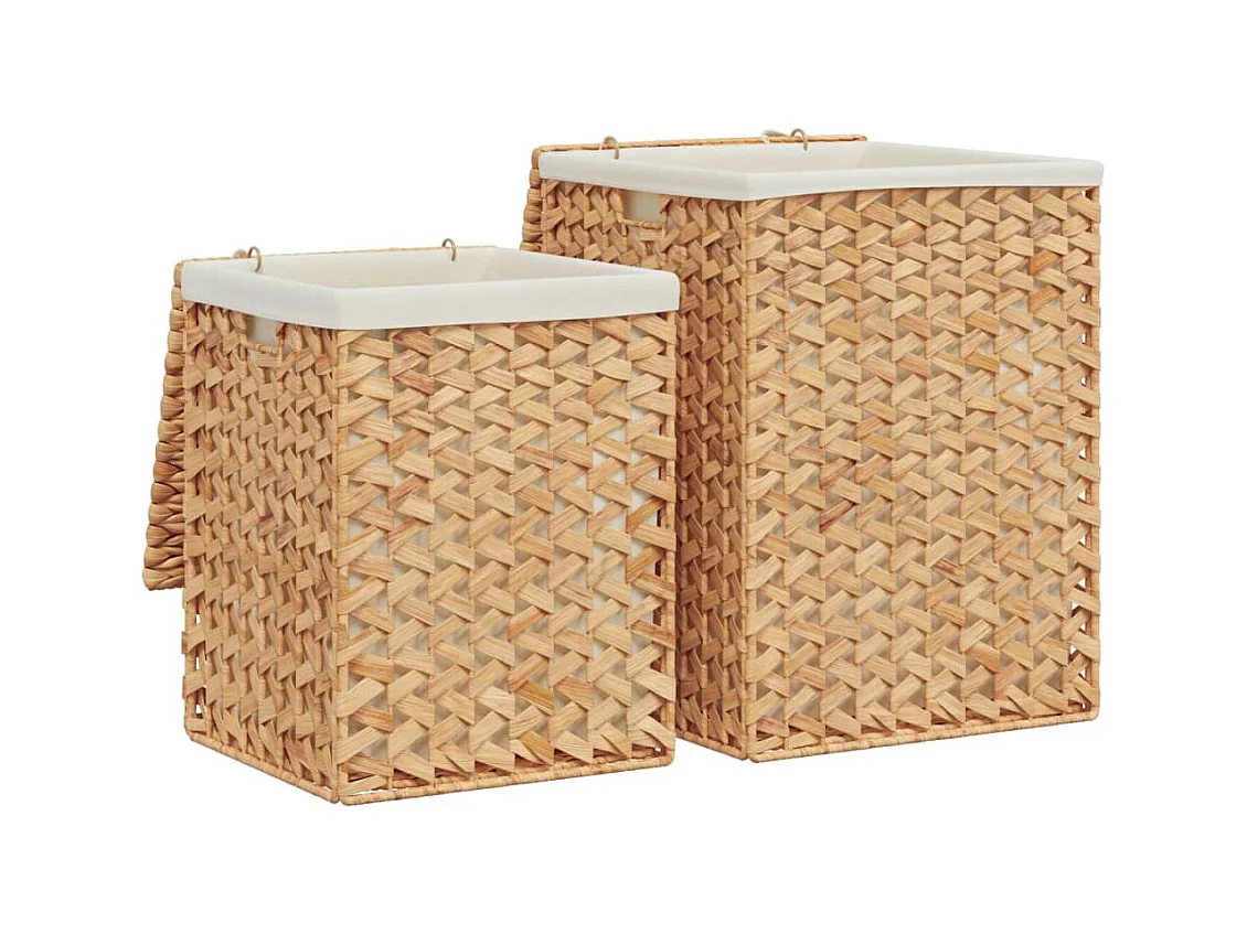 Paniers à linge 2 pcs hyacinthe d'eau