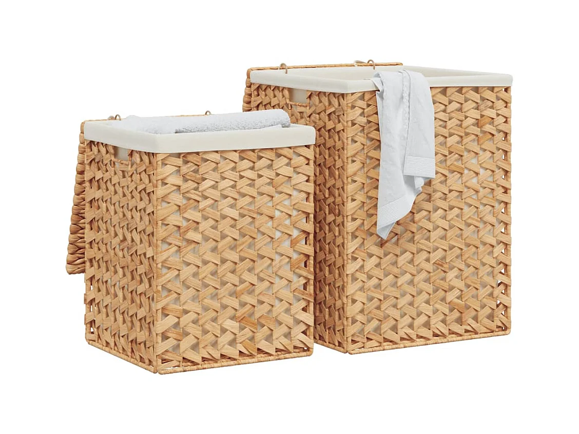 Paniers à linge 2 pcs hyacinthe d'eau