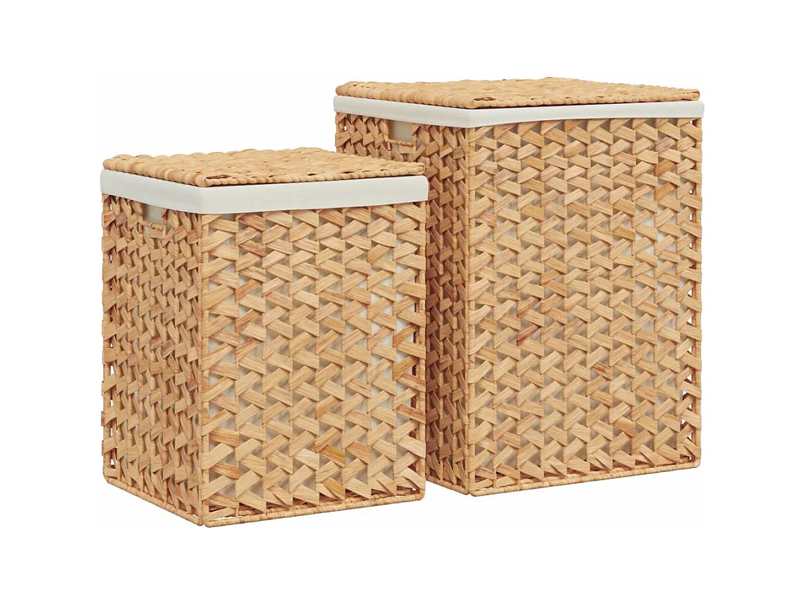 Paniers à linge 2 pcs hyacinthe d'eau