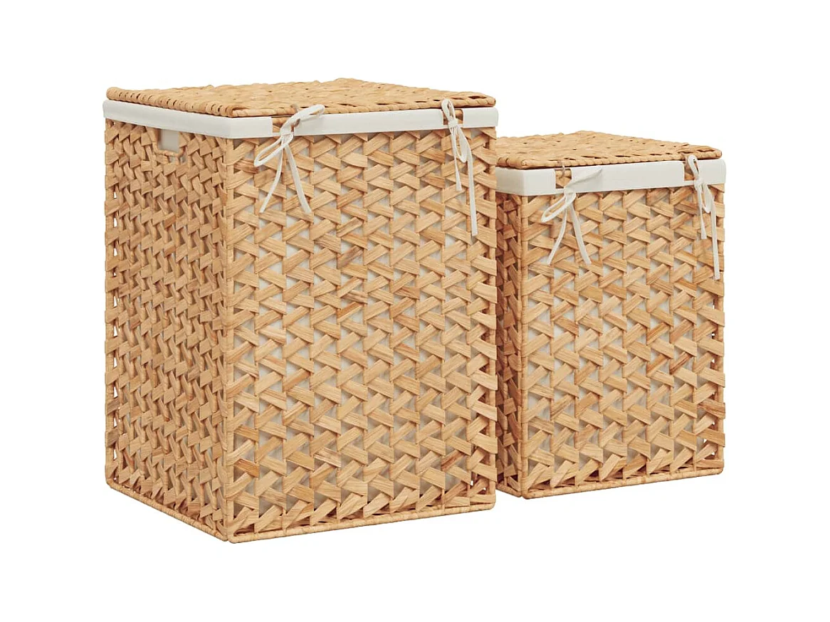 Paniers à linge 2 pcs hyacinthe d'eau