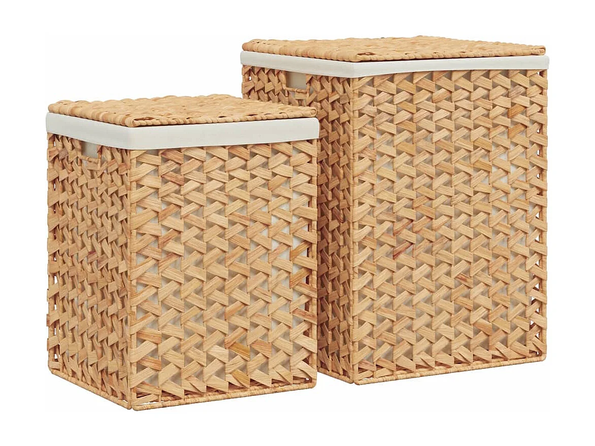 Paniers à linge 2 pcs hyacinthe d'eau