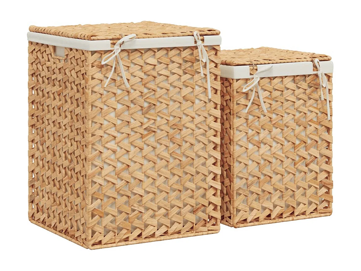 Paniers à linge 2 pcs hyacinthe d'eau