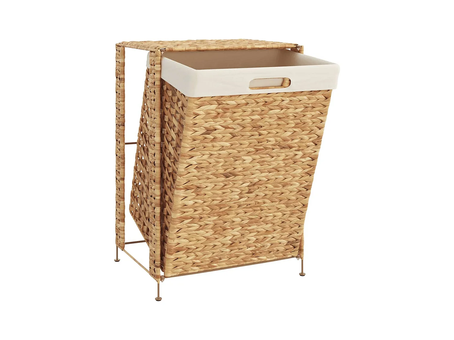 Panier à linge 44x34x64 cm hyacinthe d'eau