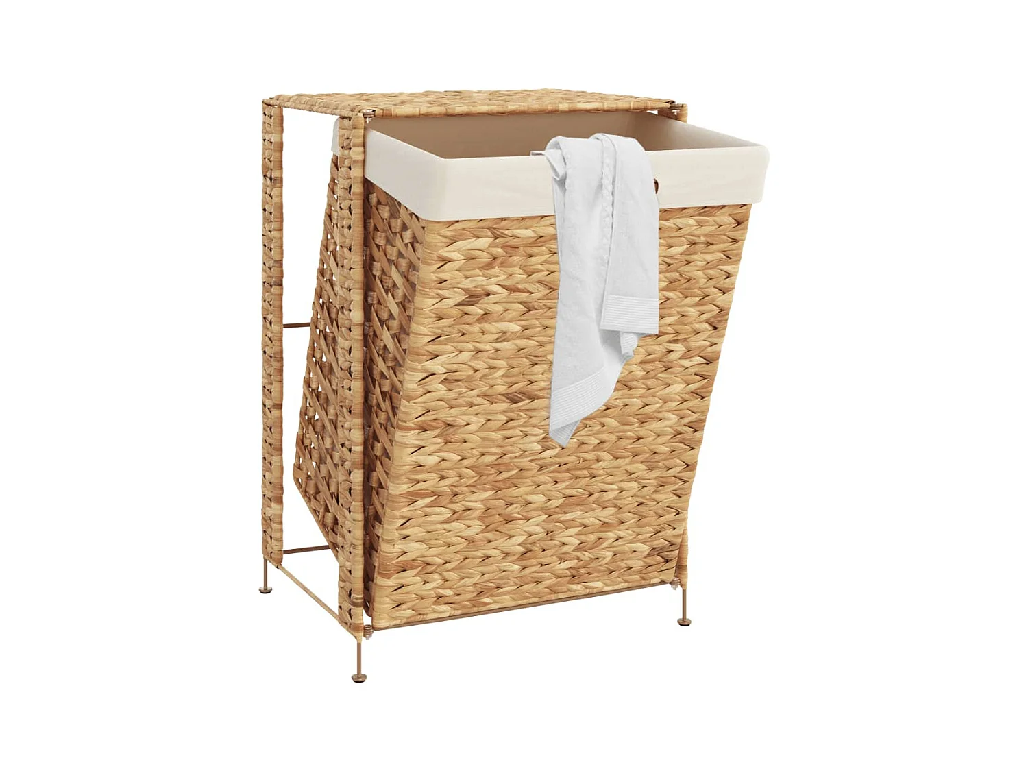 Panier à linge 44x34x64 cm hyacinthe d'eau