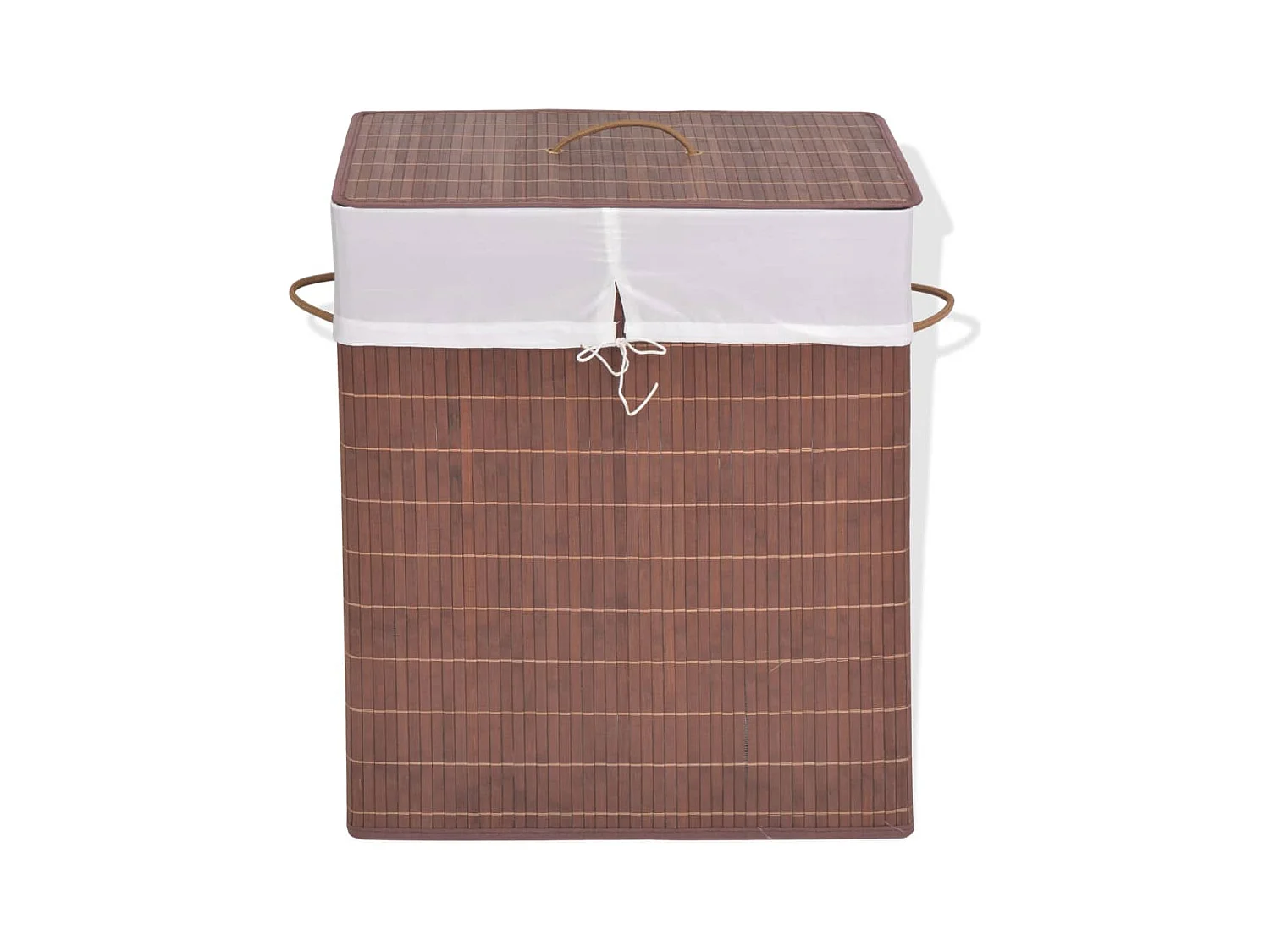 Panier à linge rectangulaire Bambou Marron