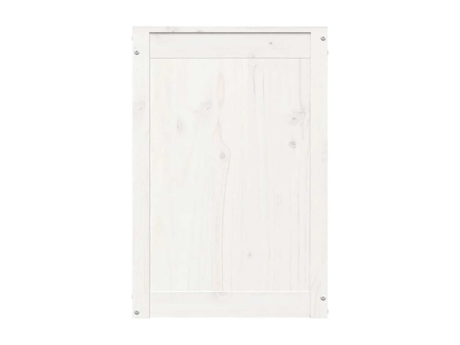 Boîte à linge Blanc 44x44x66 cm Bois massif de pin