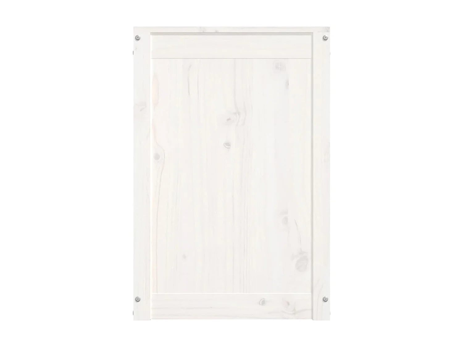 Boîte à linge Blanc 44x44x66 cm Bois massif de pin