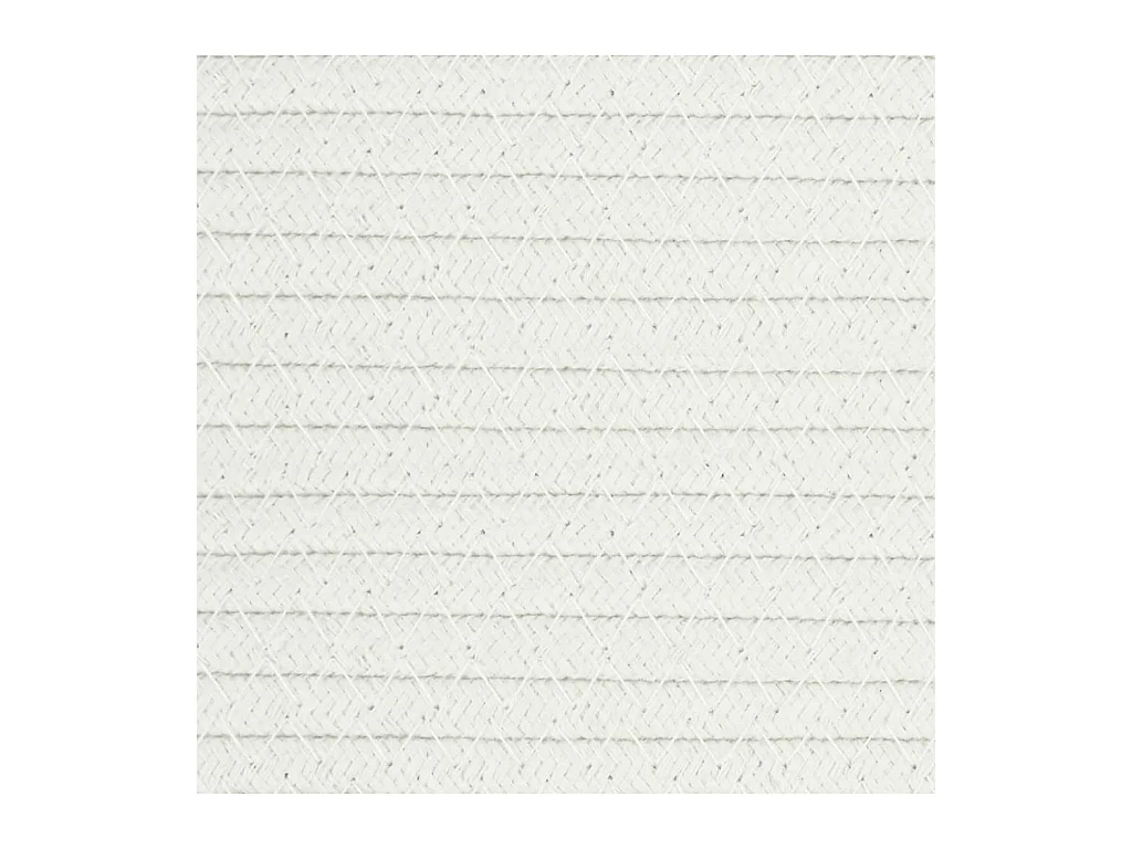 Panier à linge beige et blanc Ø60x36 cm coton