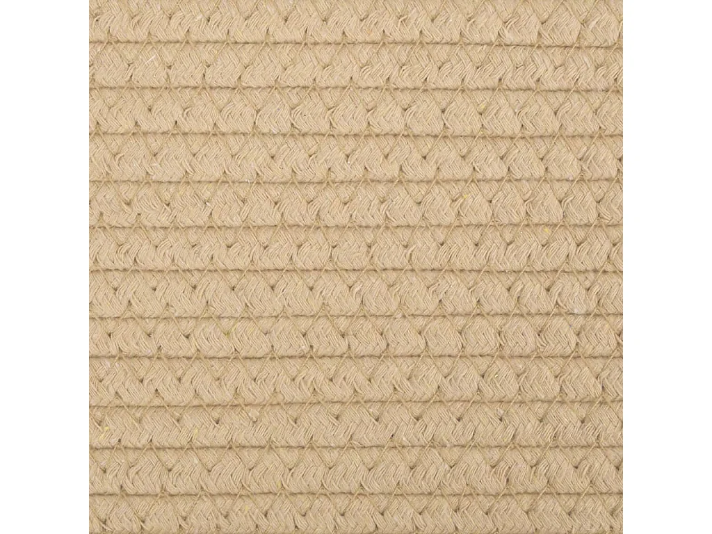 Cesto portabiancheria beige e bianco Ø60x36 cm cotone