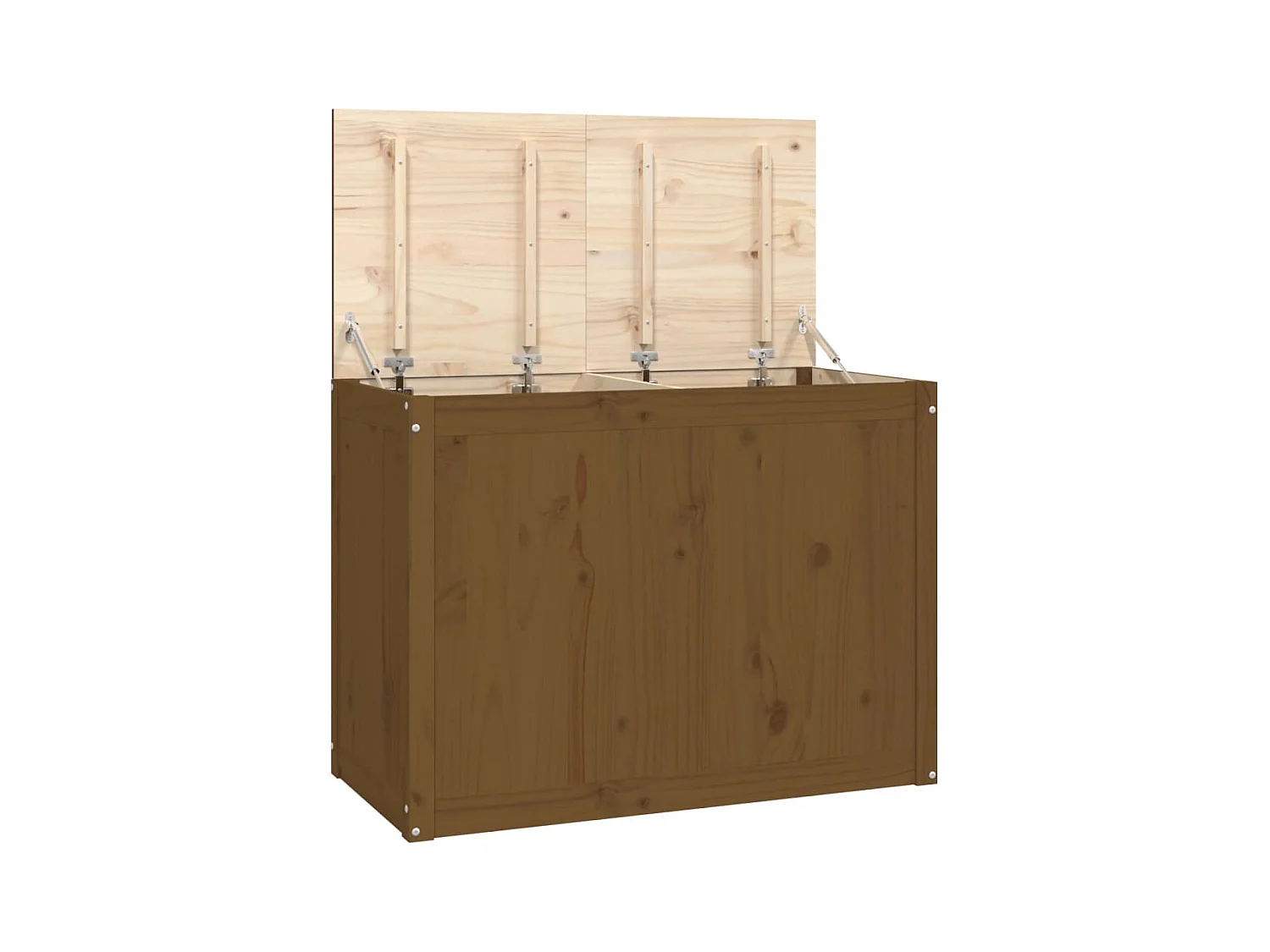 Boîte à linge Marron miel 88,5x44x66 cm Bois massif de pin