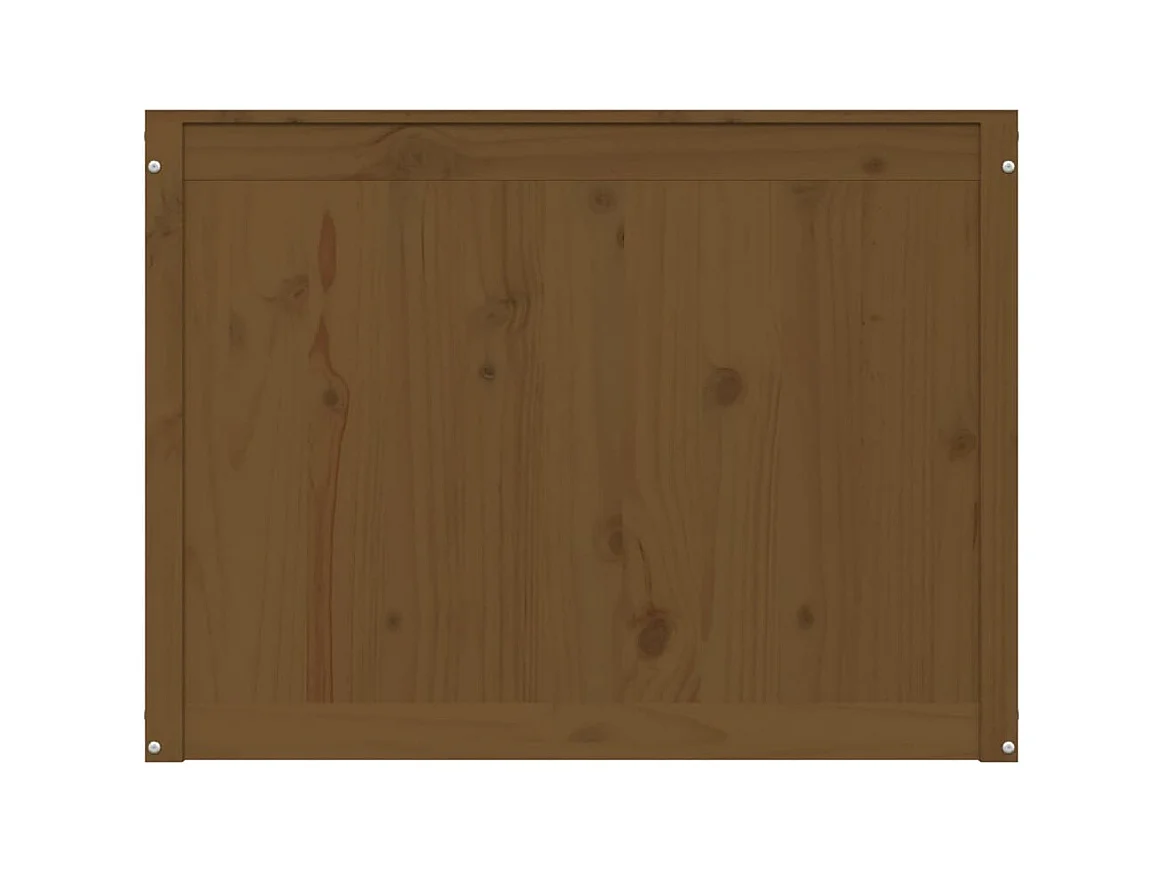 Boîte à linge Marron miel 88,5x44x66 cm Bois massif de pin