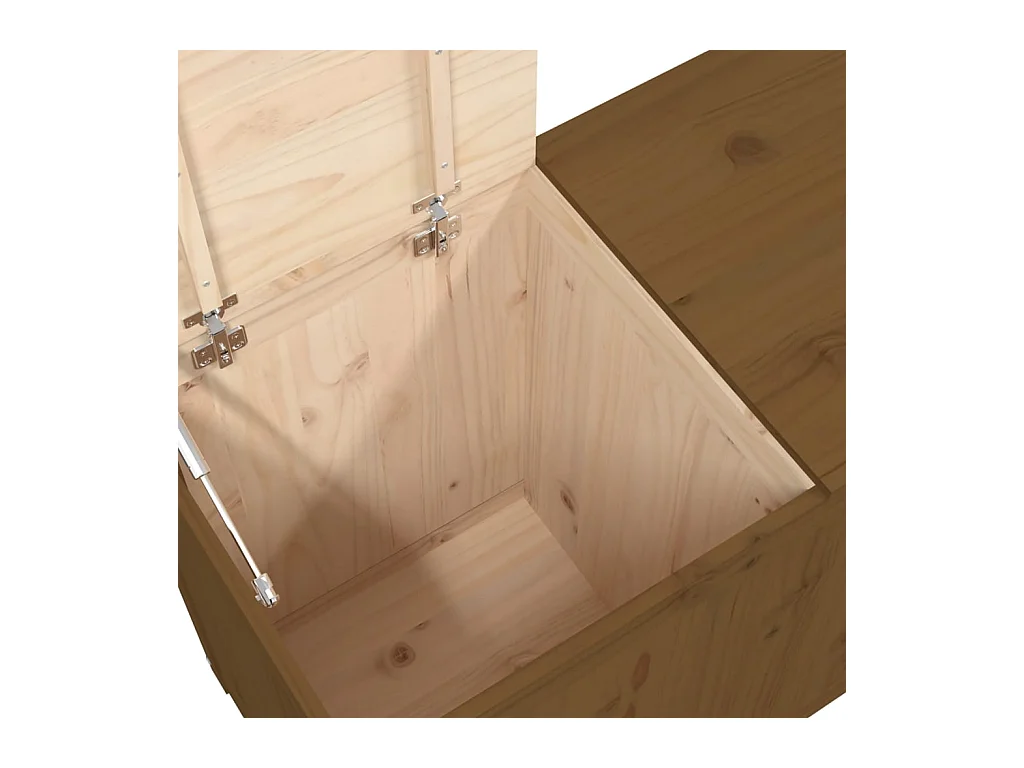 Boîte à linge Marron miel 88,5x44x66 cm Bois massif de pin