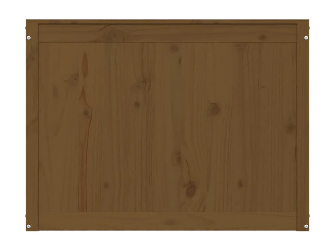 Boîte à linge Marron miel 88,5x44x66 cm Bois massif de pin