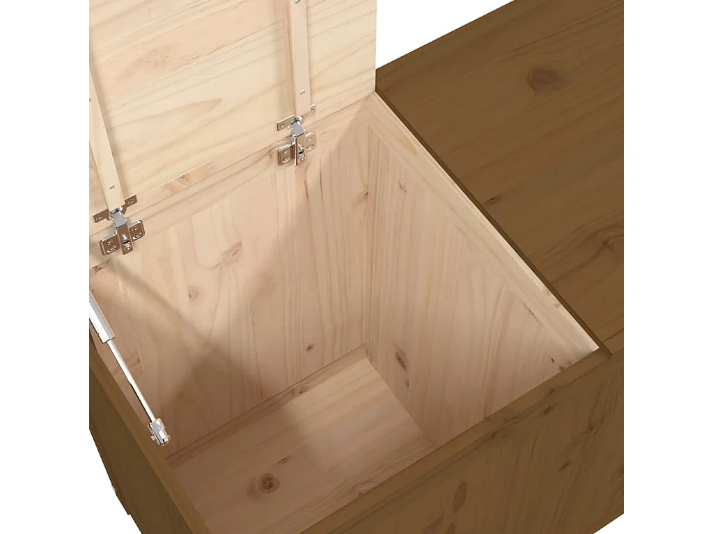 Boîte à linge Marron miel 88,5x44x66 cm Bois massif de pin