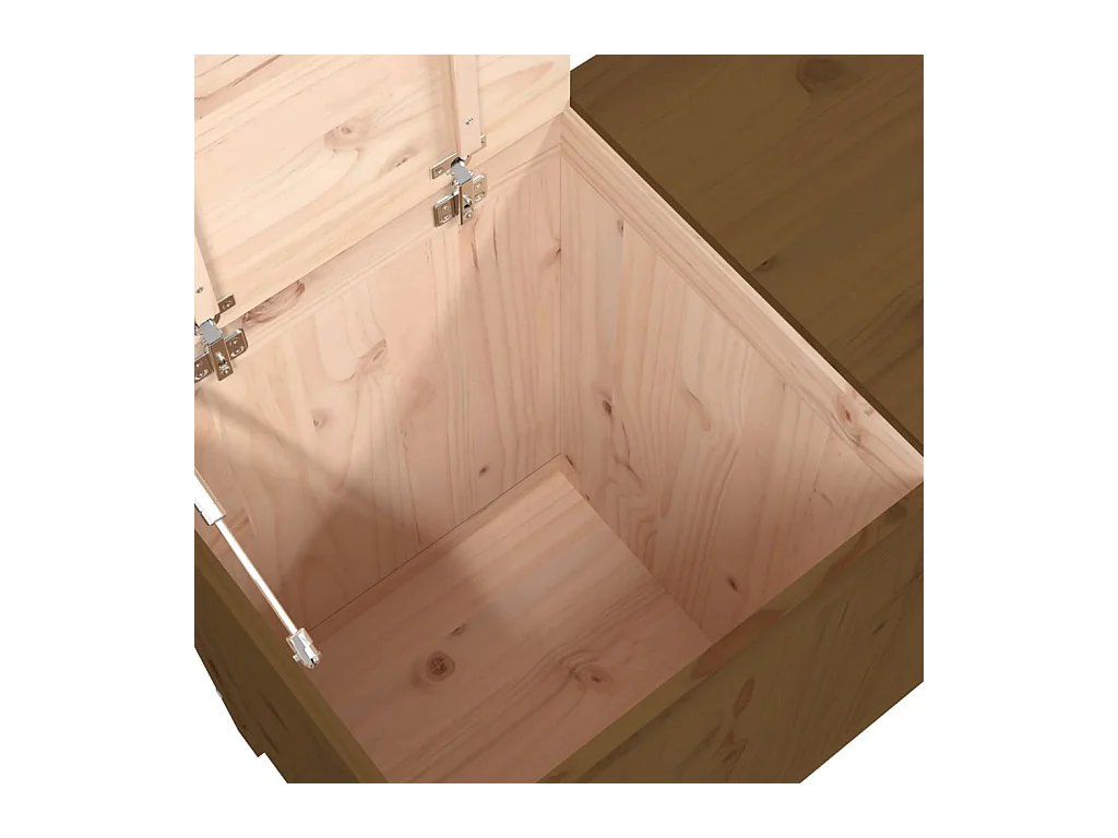 Boîte à linge Marron miel 88,5x44x76 cm Bois massif de pin