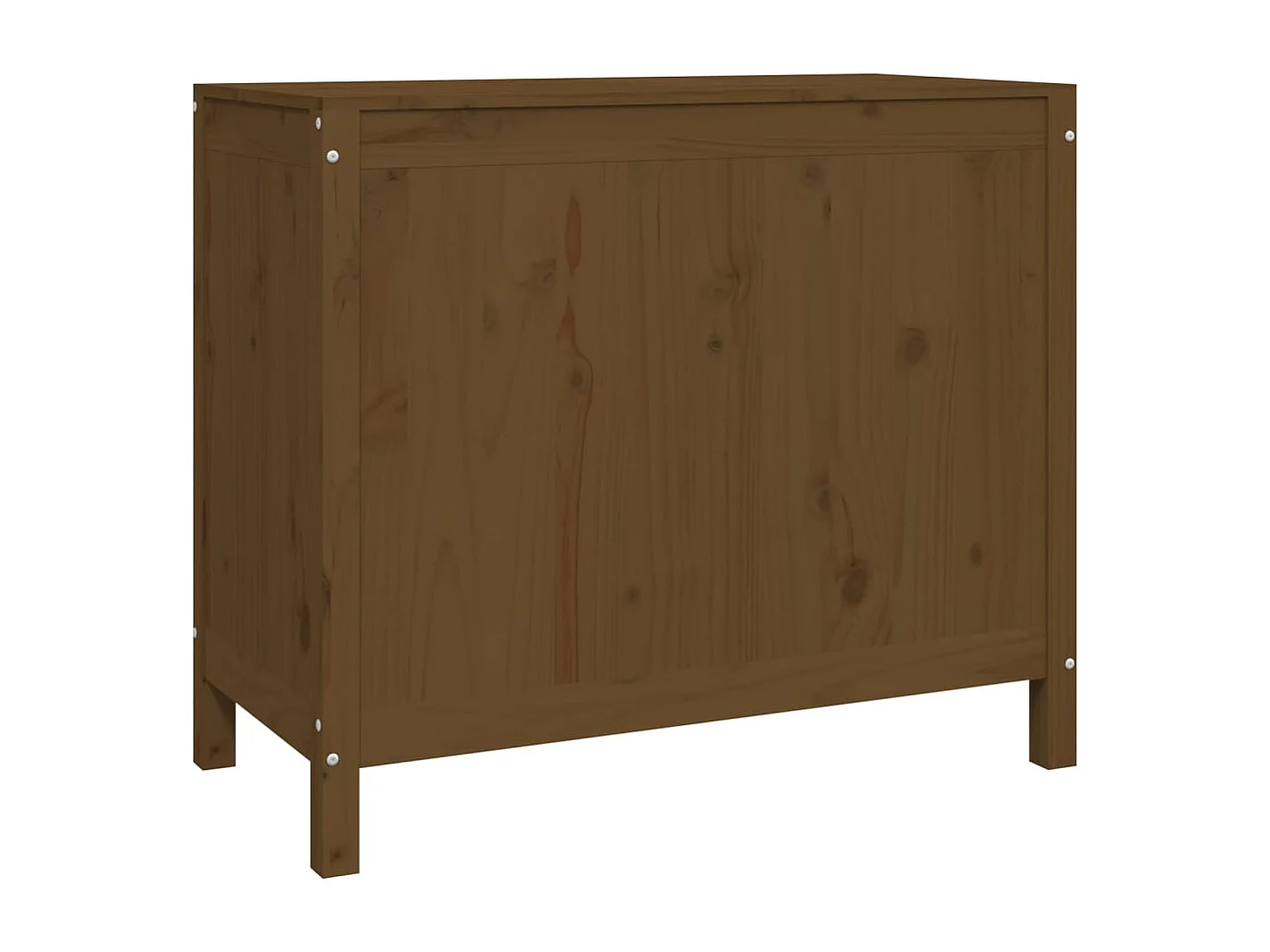 Boîte à linge Marron miel 88,5x44x76 cm Bois massif de pin