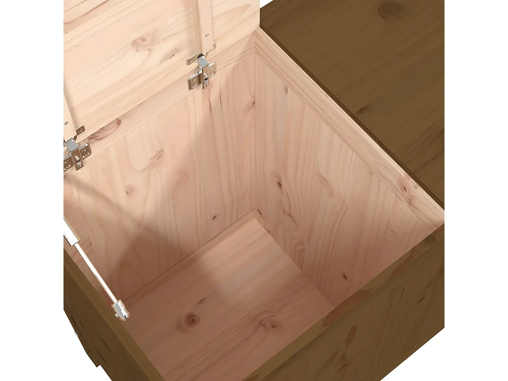 Boîte à linge Marron miel 88,5x44x76 cm Bois massif de pin