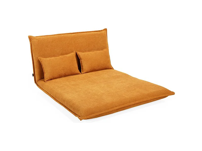 Chauffeuse 2 places 3-en-1 en velours côtelé jaune – GRACIE