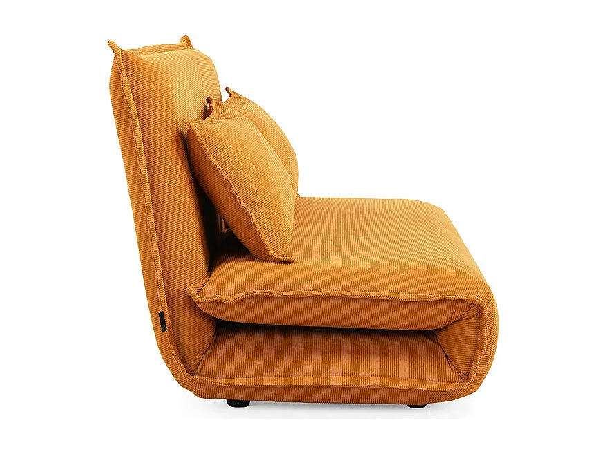Chauffeuse 2 places 3-en-1 en velours côtelé jaune – GRACIE