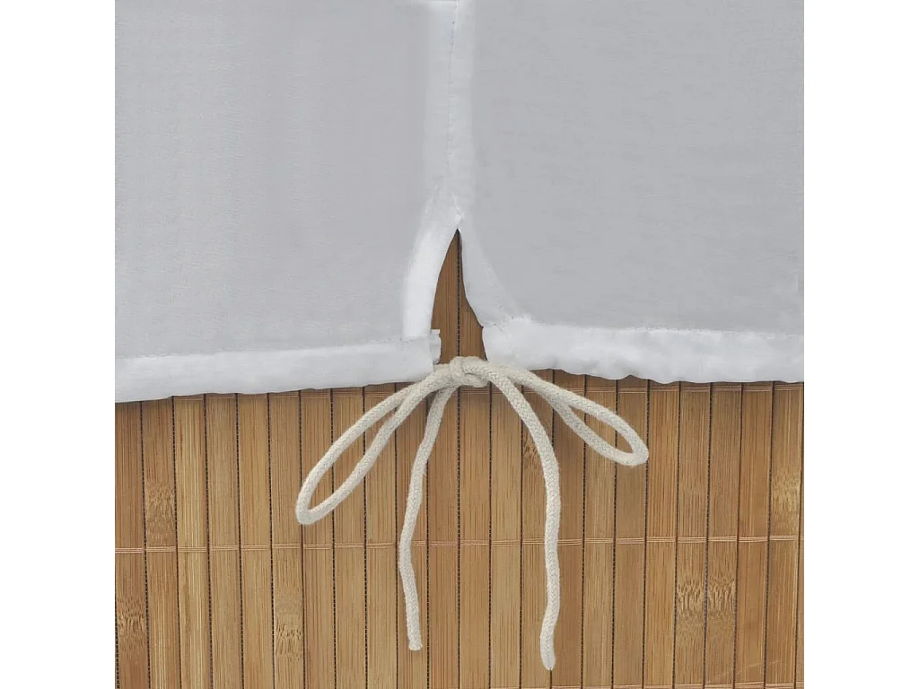 Panier à linge rectangulaire Bambou Naturel