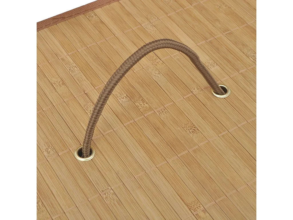 Panier à linge rectangulaire Bambou Naturel