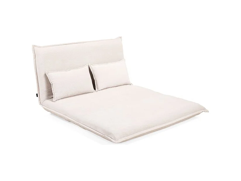 Chauffeuse 2 places 3-en-1 en velours côtelé beige – GRACIE