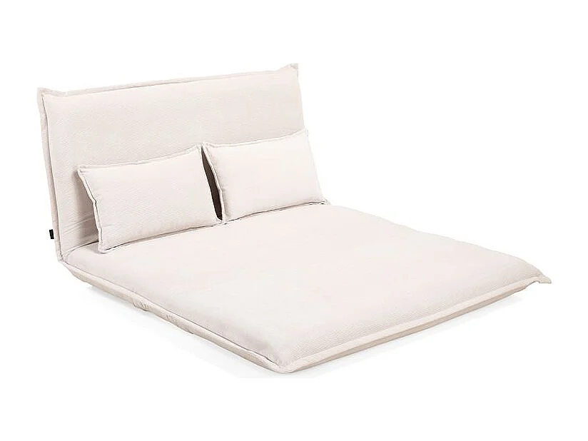 Canapé convertible 2 places en velours côtelé beige GRACIE