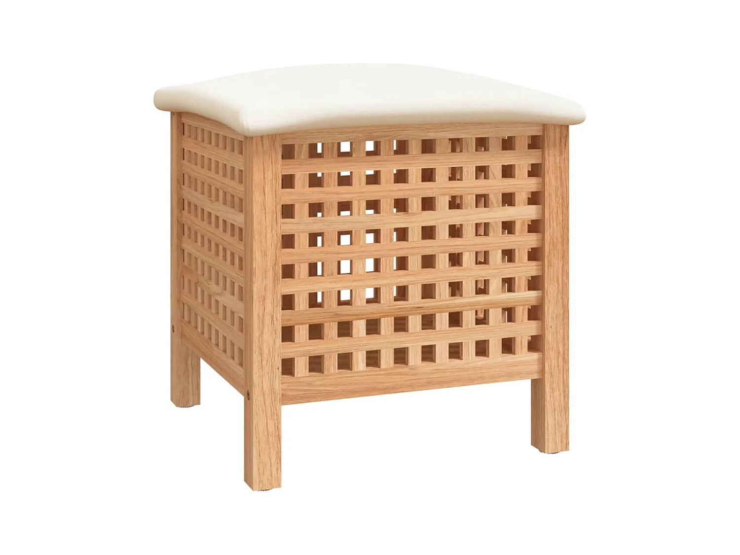Tabouret de salle de bain 48x47,5x52 cm Bois massif de noyer