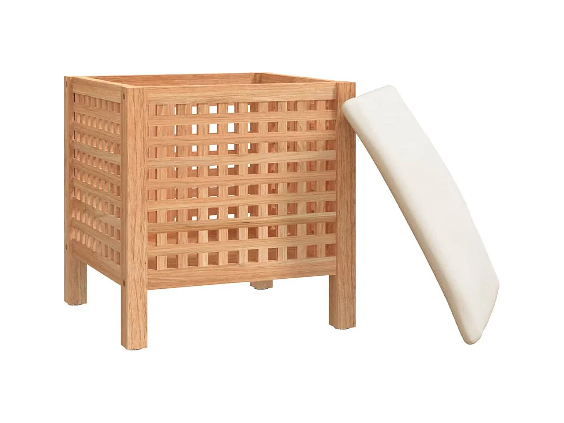 Tabouret de salle de bain 48x47,5x52 cm Bois massif de noyer