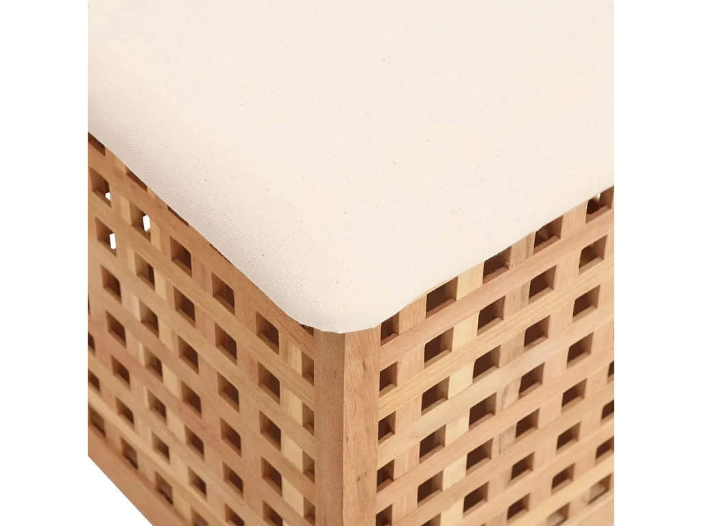 Tabouret de salle de bain 48x47,5x52 cm Bois massif de noyer