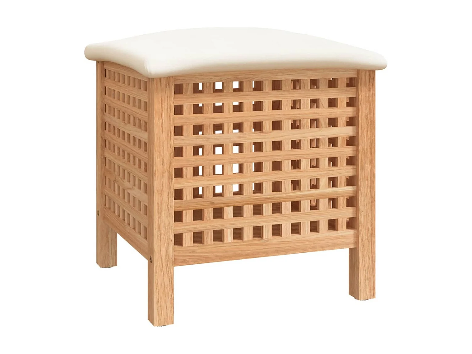 Tabouret de salle de bain 48x47,5x52 cm Bois massif de noyer
