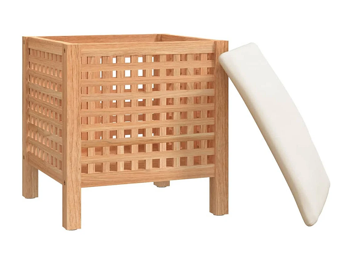 Tabouret de salle de bain 48x47,5x52 cm Bois massif de noyer