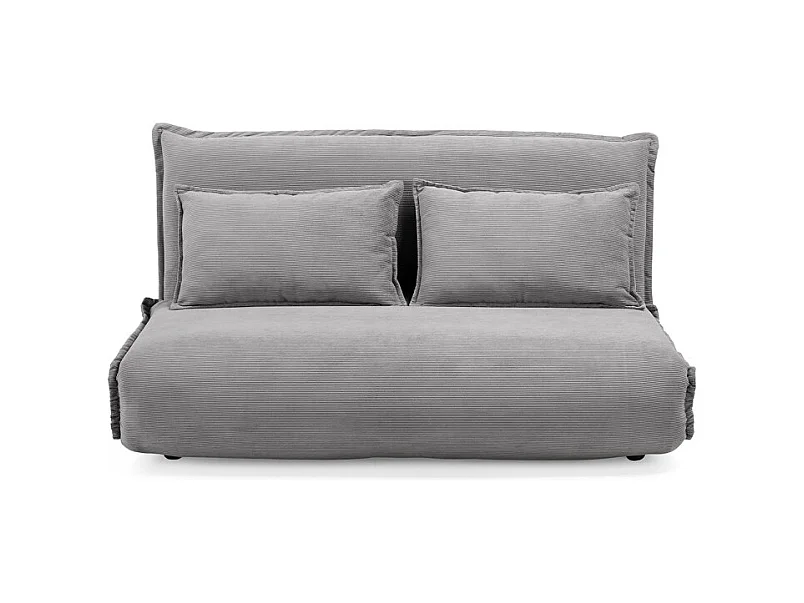Chauffeuse 2 places 3-en-1 en velours côtelé gris – GRACIE
