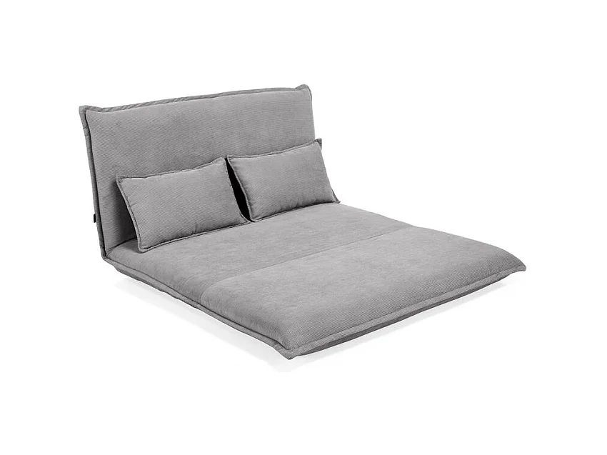 Chauffeuse 2 places 3-en-1 en velours côtelé gris – GRACIE