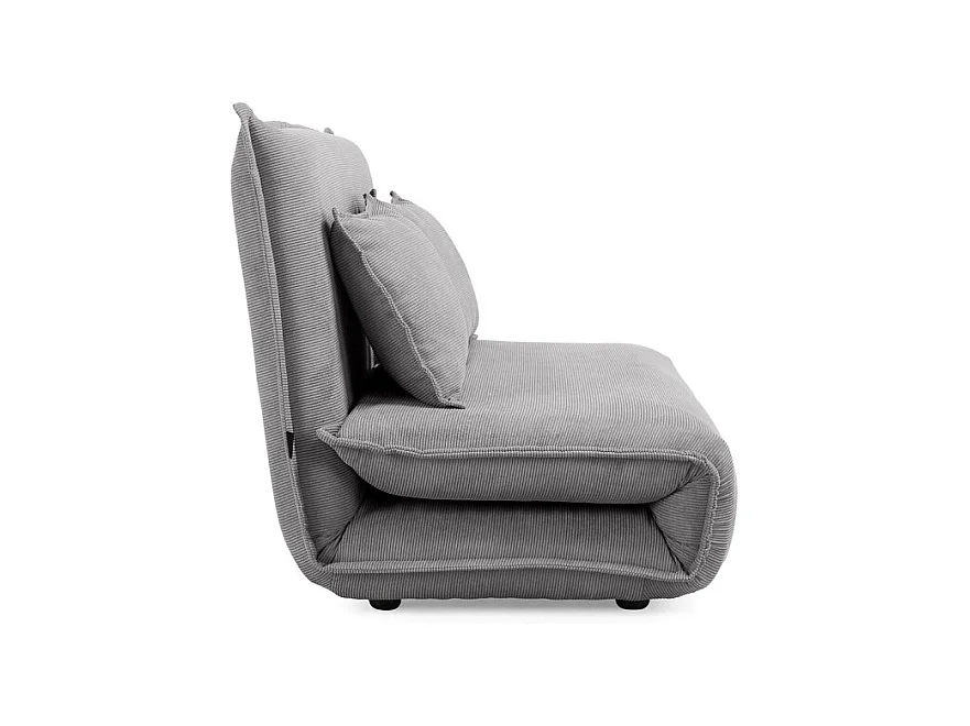 Chauffeuse 2 places 3-en-1 en velours côtelé gris – GRACIE