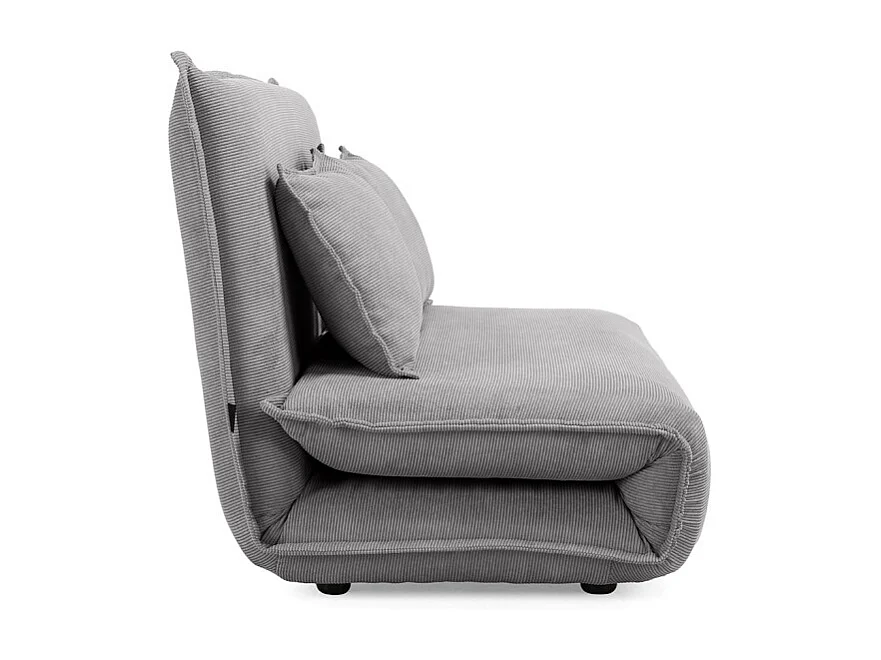 Chauffeuse 2 places 3-en-1 en velours côtelé gris – GRACIE