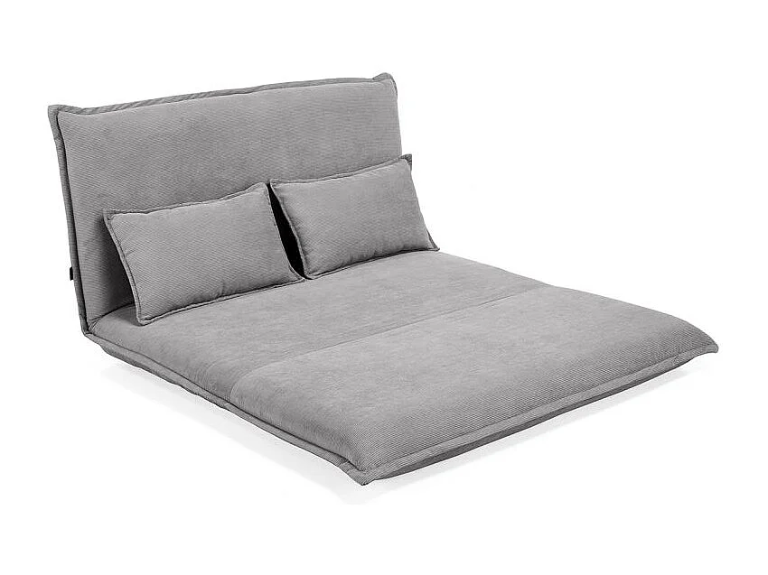 Chauffeuse convertible 2 places 3-en-1 en velours côtelé gris – GRACIE