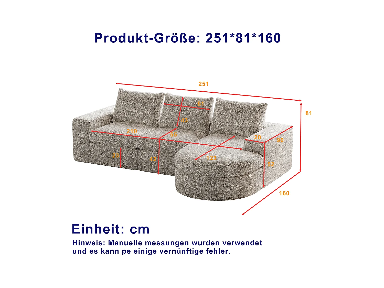 Divano componibile, 2 pezzi, con poggiapiedi, in tessuto ciniglia, grigio (84x28x28 cm)