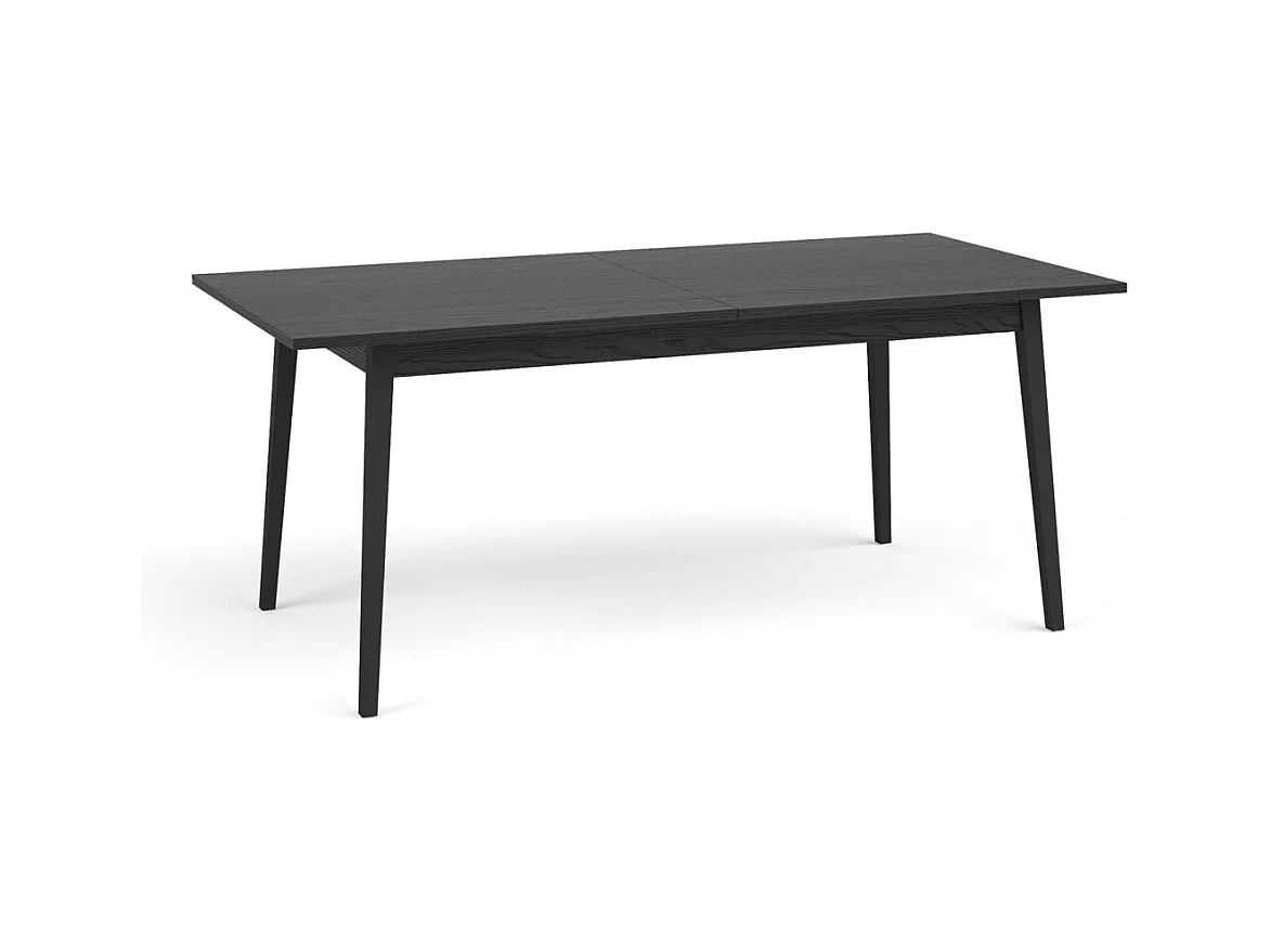 Mesa extensible MONDO – Negro mate – 180 a 220 cm – Patas de diseño en metal