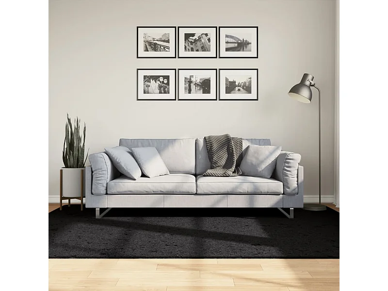 Tappeto a pelo corto OVIEDO nero 160x230 cm