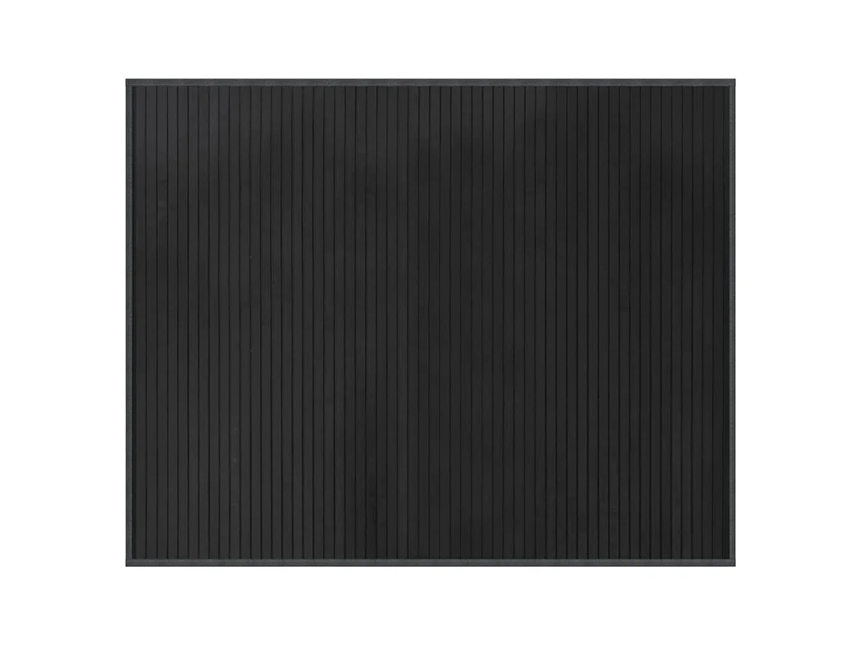 Tappeto rettangolare grigio 80x100 cm in bambù