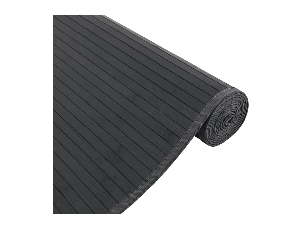Tappeto rettangolare grigio 80x100 cm in bambù